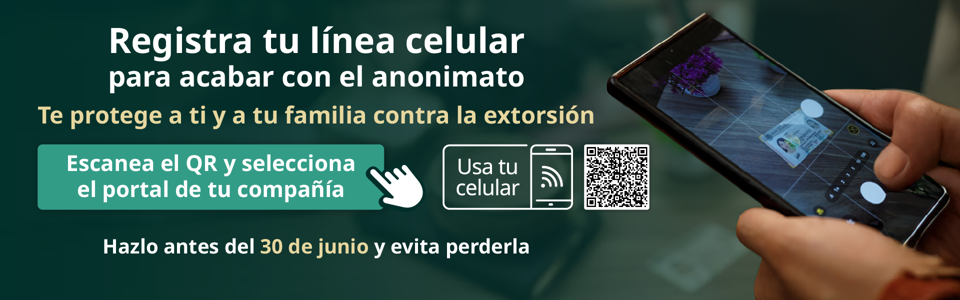 Registra tu numero